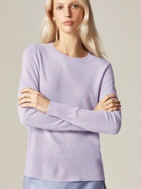 J. Crew Cashmere Lavender Crewneck Sweater NWT